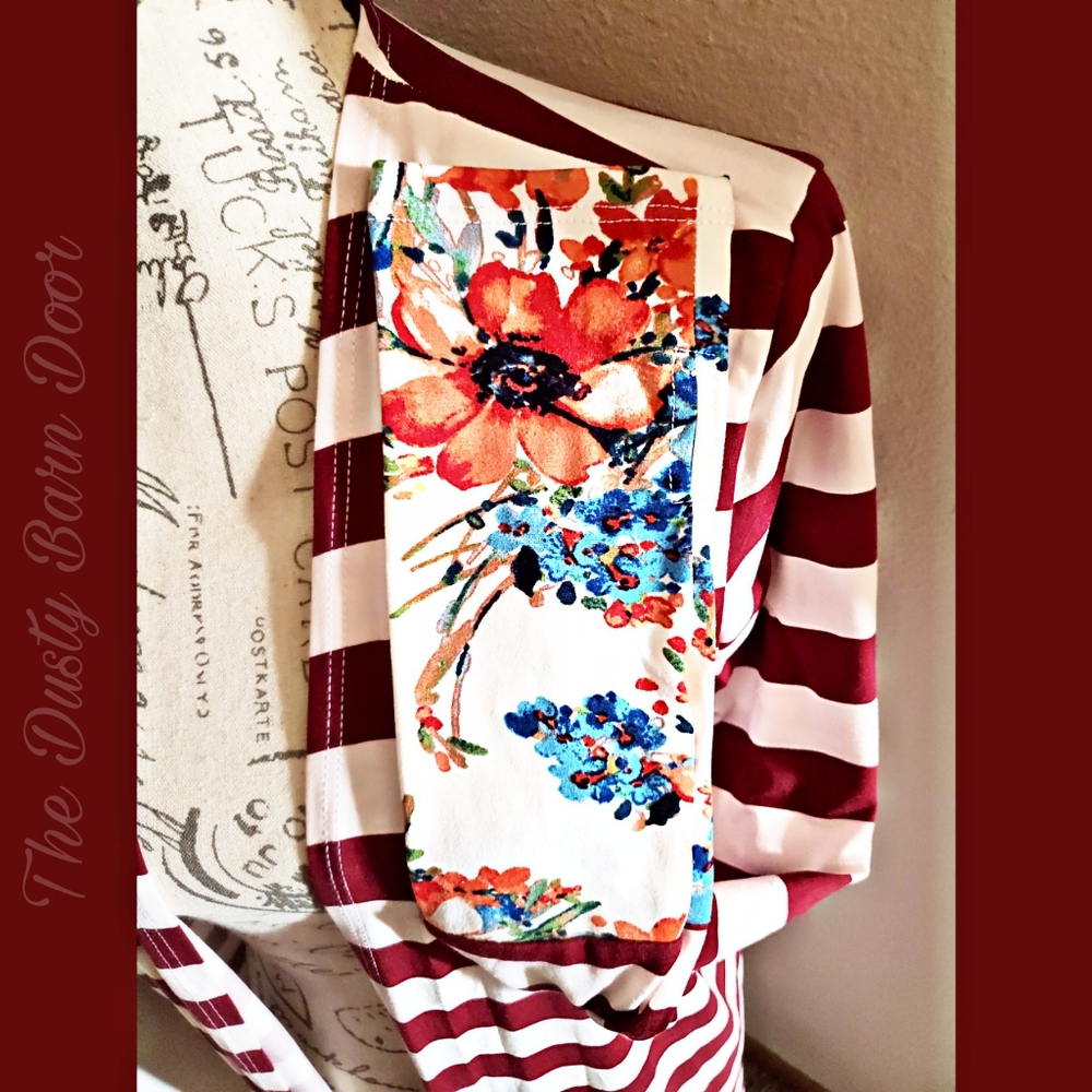 🆕️ Striped Floral Cardigan - Picture 7 of 7